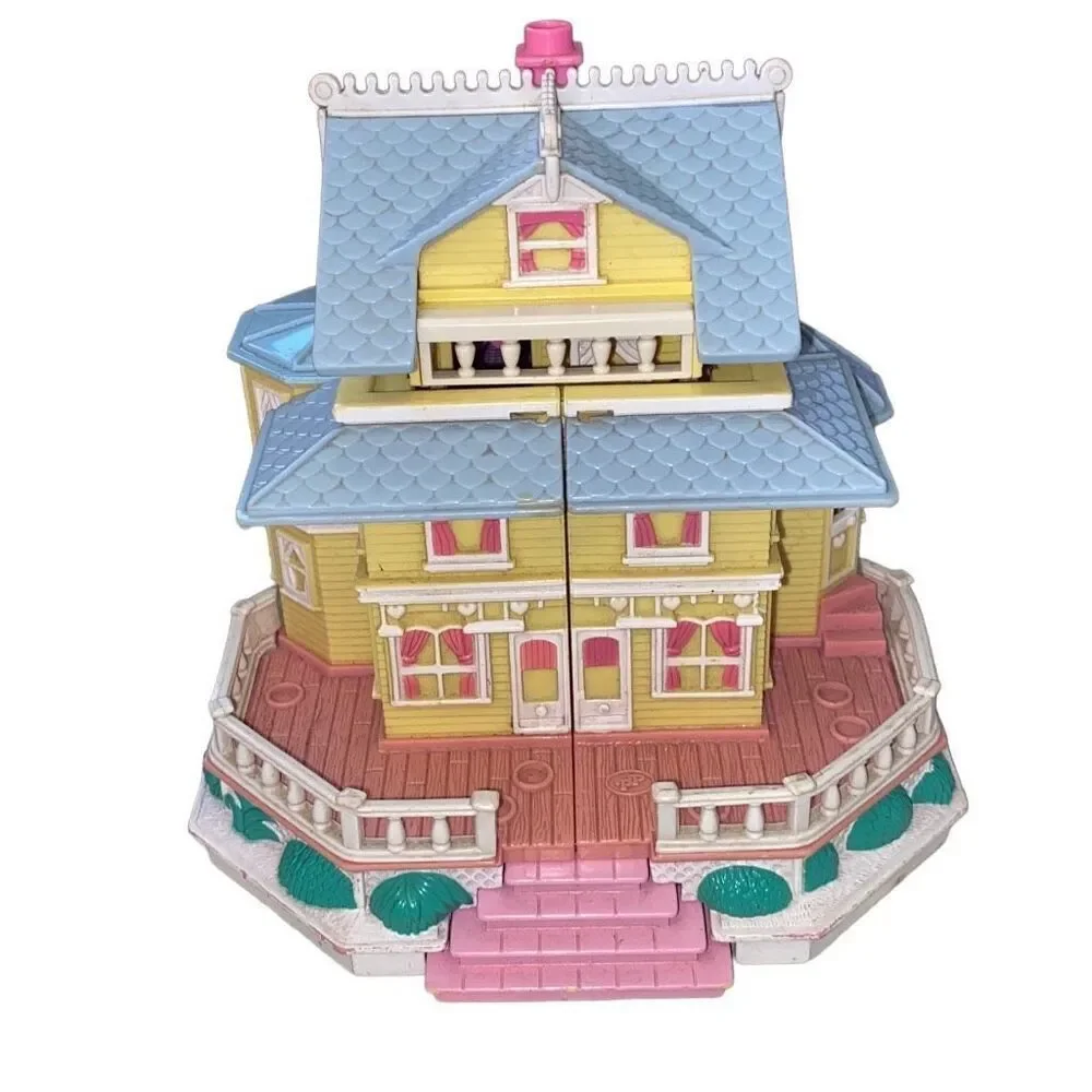 Bluebird Polly Pocket Clubhouse Pollyville Mansion Yellow Vintage 1995 GUC